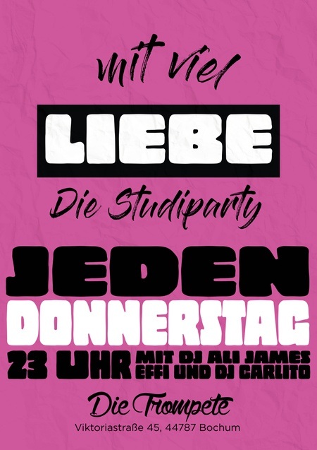 Mit viel Liebe – Die Studiparty in der Trompete