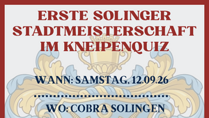 1. Solinger Kneipen-Quiz-Stadtmeisterschaft