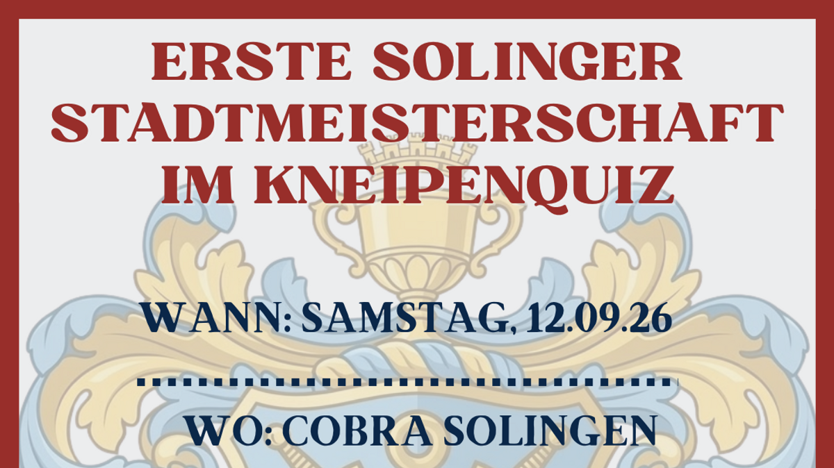 1. Solinger Kneipen-Quiz-Stadtmeisterschaft