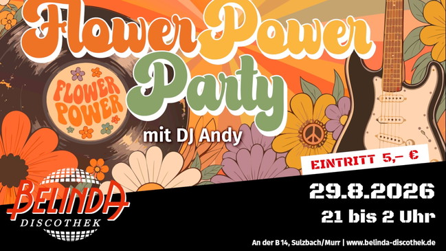 Flower Power Party – mit DJ Andy 🌼✌️