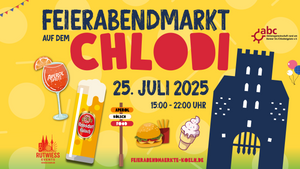 Feierabendmarkt auf dem Chlodwigplatz in der Kölner Südstadt