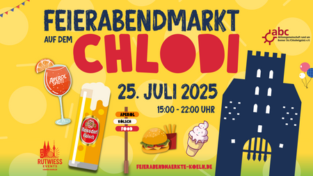 Feierabendmarkt auf dem Chlodwigplatz in der Kölner Südstadt