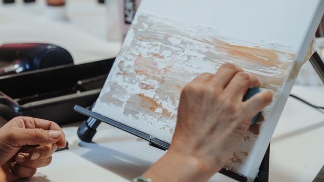 Acryl Struktur Art Workshop Leipzig