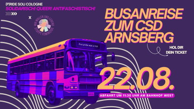Support your local CSD! Busanreise zum 1. CSD Arnsberg
