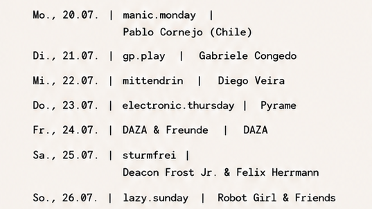 manic.monday mit Pablo Cornejo (Chile)