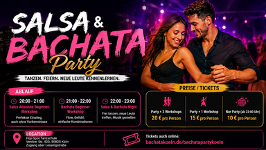 Salsa & Bachata Night Köln – Tanzen, Kennenlernen, Verbinden