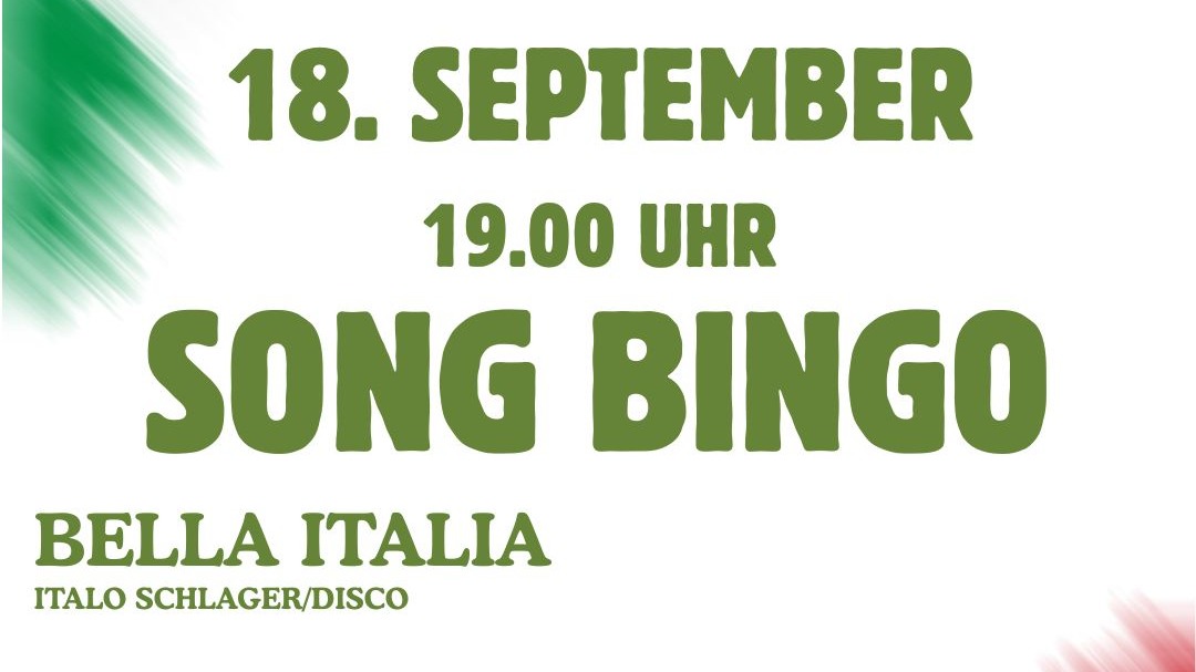 Titelbild der Veranstaltung Song Bingo