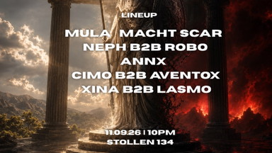 THREE SINS CLUB x NEPH BIRTHDAY BASH • Hardtechno / Schranz • Stollen134, Dortmund