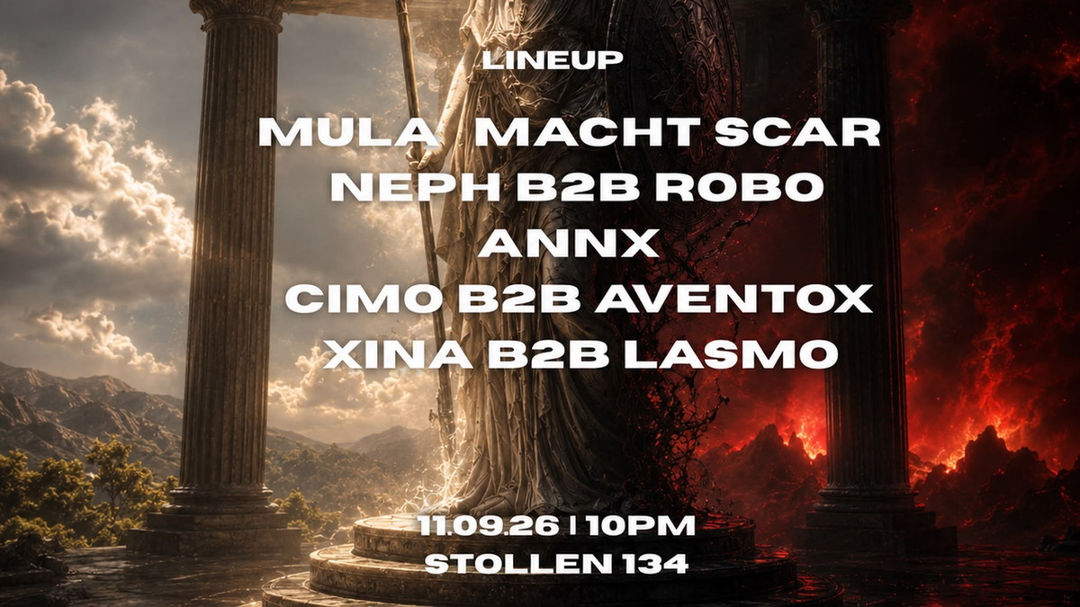 Titelbild der Veranstaltung THREE SINS CLUB x NEPH BIRTHDAY BASH • Hardtechno / Schranz • Stollen134, Dortmund