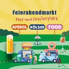 Feierabendmarkt auf dem Hermeskeiler Platz in Sülz