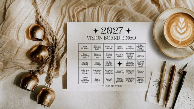 New Year, New Goals – Gestalte deine Vision Bingo Card