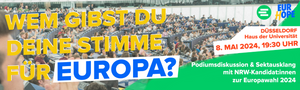Wem gibst du deine Stimme für Europa? Podiumsdiskussion zur Europawahl