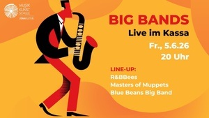Sommerkonzert der Big Bands der Musik- und Kunstschule Jena: R&B Bees, Masters of Muppet, Blue Beans Big Band präsentieren -Highlights des Schuljahres 2025/26-