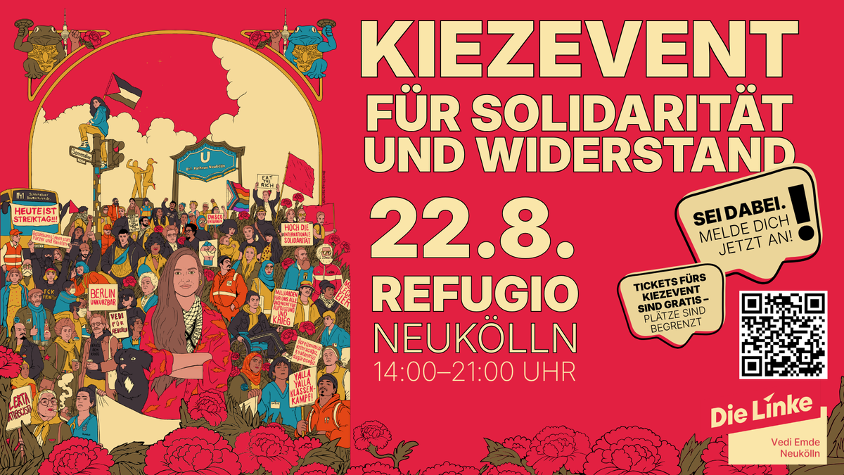 Titelbild der Veranstaltung Kiezevent für Solidarität und Widerstand