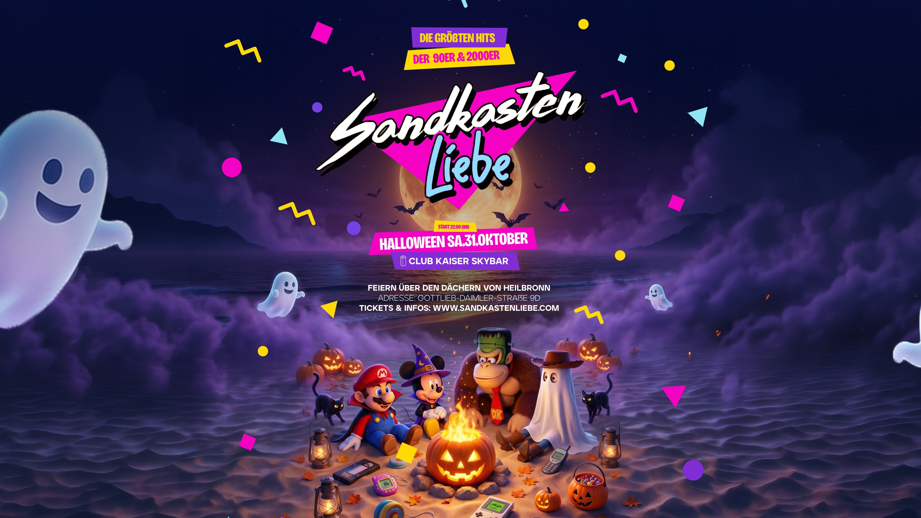 SANDKASTENLIEBE – Heilbronn’s 90er & 2000er Party / Club Kaiser Skybar Halloween