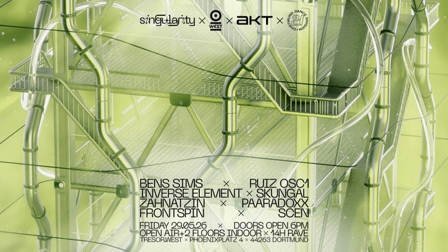 ◥◣SINGULARITY x TRESOR.WEST x AKT x DORTMUNDDANCEDIVISION◥◣ 14h RAVE  / open air + 2 floors indoor
