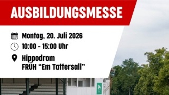 Last Minute FRÜH's Ausbildungsmesse auf dem Gelände der Galopp-Rennbahn in Weidenpesch