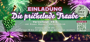 Silvesterparty im Grace & Grape: Die prickelnde Traube!