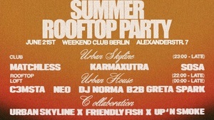 SUMMER ROOFTOP PARTY - URBAN SKYLINE