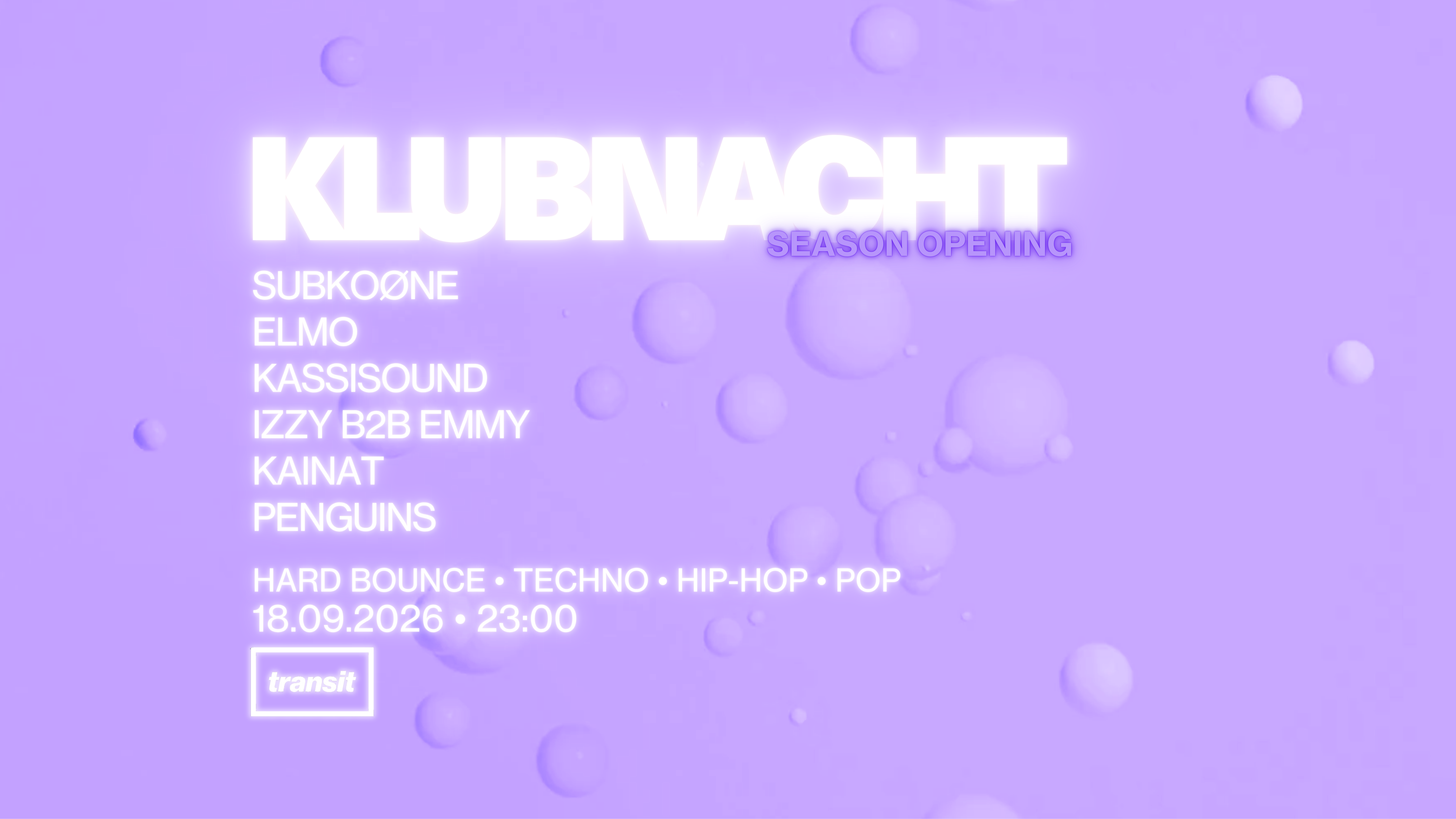 KLUBNACHT - SEASON OPENING