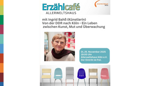 Erzählcafé  mit Ingrid Bahß (Künstlerin) - Von der DDR nach Köln