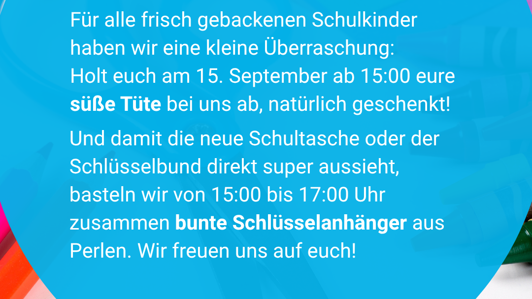 süße Tüt & Bastelaktion für Kinder zur Einschulung
