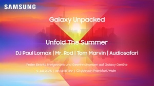 Galaxy Unpacked – Rooftop-Party Citybeach Frankfurt