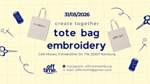 DIY Event Hamburg | Tote Bag Embroidery | create together by offtime