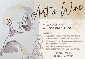 Art & Wine: Aquarell-Malkurs mit Weinverkostung