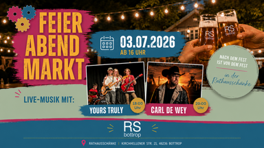 Live-Musik: Carl de Wey + Yours Truly