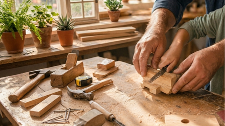 Werkkurs für Kinder & Eltern in Köln – Werken mit Holz (ab 4 Jahre)