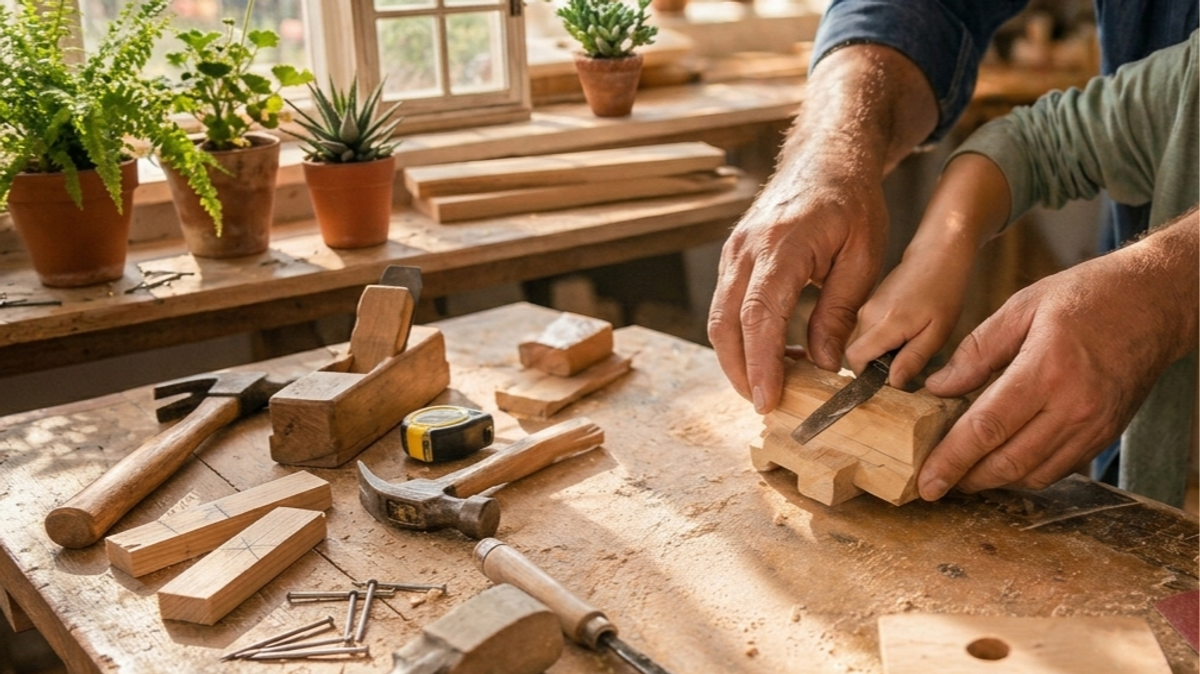 Werkkurs für Kinder & Eltern in Köln – Werken mit Holz (ab 4 Jahre)