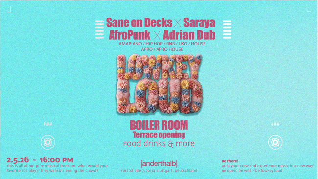 Lowkey Loud x Boiler Room x Terrace opening x Mash