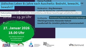 Jüdisches Leben 81 Jahre nach Auschwitz: Bedroht, bewacht, bewahrt?