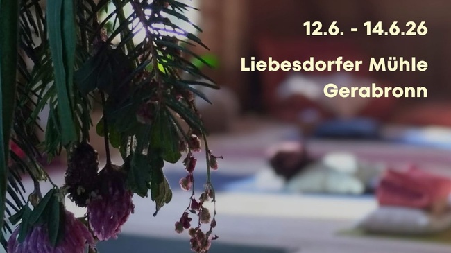 🍃🧘‍♀️ yoga & herbs retreat 2026 🌿🙏  12.–14. Juni 2026 | Liebesdorfer Mühle, Gerabronn