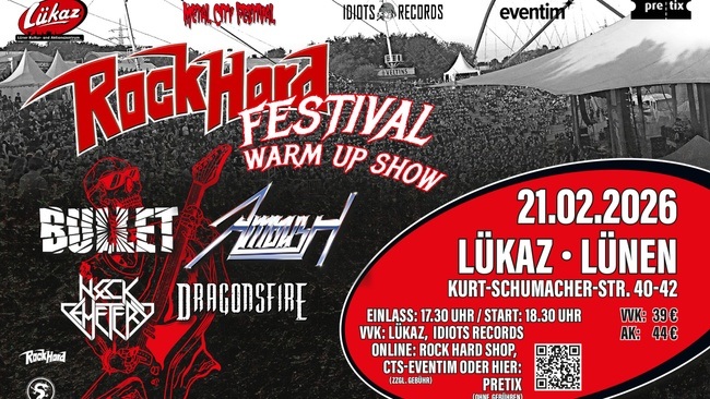 ROCK HARD Festival Warm Up Show: BULLET - AMBUSH - NECK CEMETERY - DRAGONSFIRE