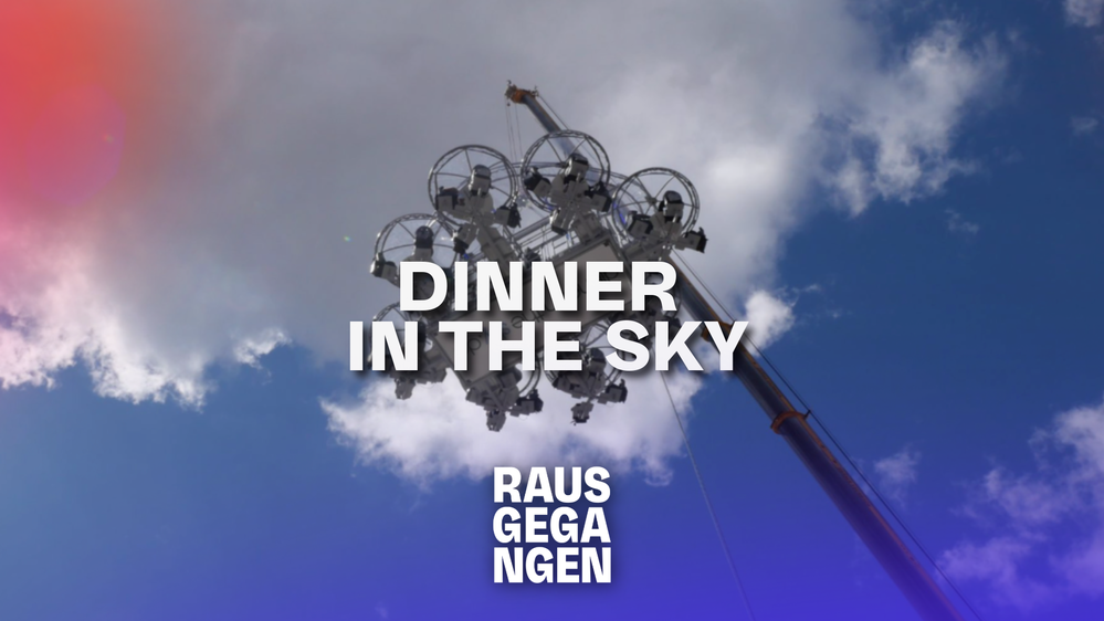 Dinner in the Sky mit Rausgegangen | Hamburg