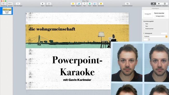 Powerpoint-Karaoke mit Gavin Karlmeier
