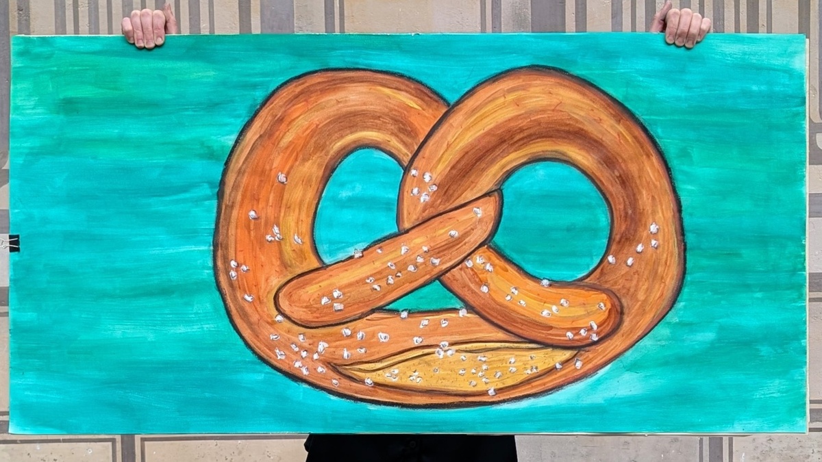 Large Canvas Painting @Art Café Munich Pop-Up