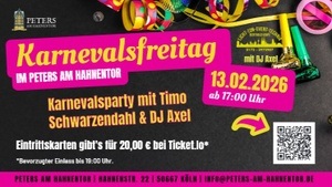Grosse Karnevalsparty an Karnevalsfreitag