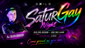 SaturGay Night mit DJ Sean Baker