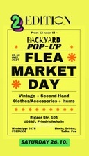 2nd EDITION: BACKYARD - POP-UP - FLEA-MARKET | VINTAGE + 2ND HAND + DECO + FURNITURE