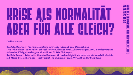 Krise als Normalität − Aber für alle gleich?