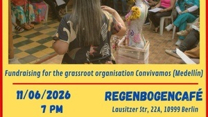 "Soli event for the Colombian Community organisation Convivamos" - im RegenbogenCafé