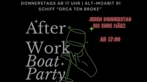 After Work auf dem Schiff "Orca ten Broke"