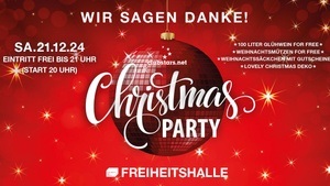 Wir sagen DANKE I EINTRITT FREI bis 21 UHR I 100 L Glühwein for FREE Clubstars Christmas Party I SA.21.12. ab 20 Uhr!