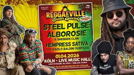 REGGAEVILLE EASTER SPECIAL meets SUMMERJAM 2026 | Steel Pulse, Alborosie, Hempress Sativa & Paolo Baldini DubFiles
