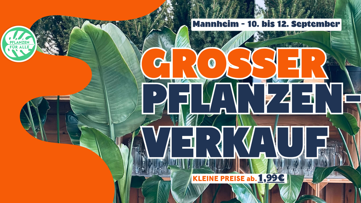 Titelbild der Veranstaltung Großer Pflanzenverkauf - Mannheim