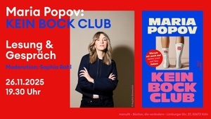 Lesung - "KEIN BOCK CLUB" von Maria Popov
