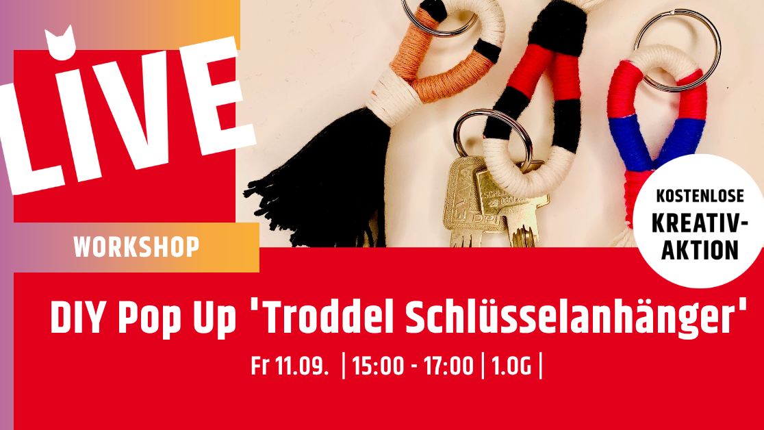 DIY Pop Up 'Troddel Schlüsselanhänger'